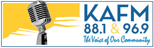 KAFM Community Radio logo: The Voice of Our Community